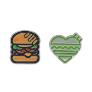 Human Made x Shake Shack Burger Pin Badge (Set of 2)