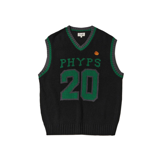PFM1VS301ABK Phyps Dept Numbering Knit Vest Black