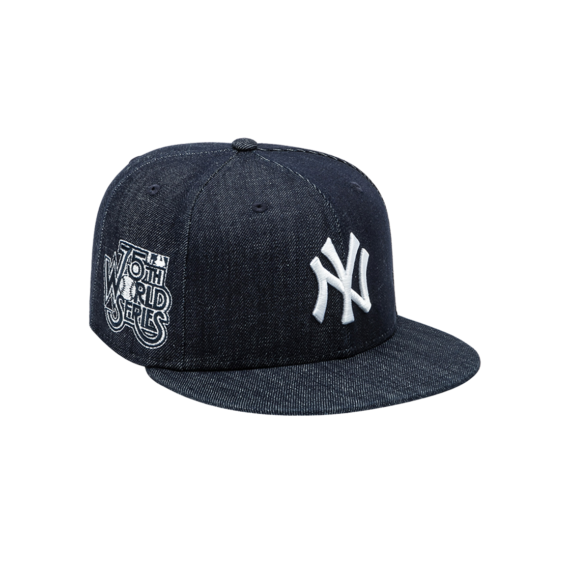 뉴에라 MLB 뉴욕 양키스 월드 시리즈 사이드 패치 데님 사이즈 캡 인디고 데님(New Era MLB New York Yankees World Series Side Patch Denim Size Cap Indigo Denim) - 3