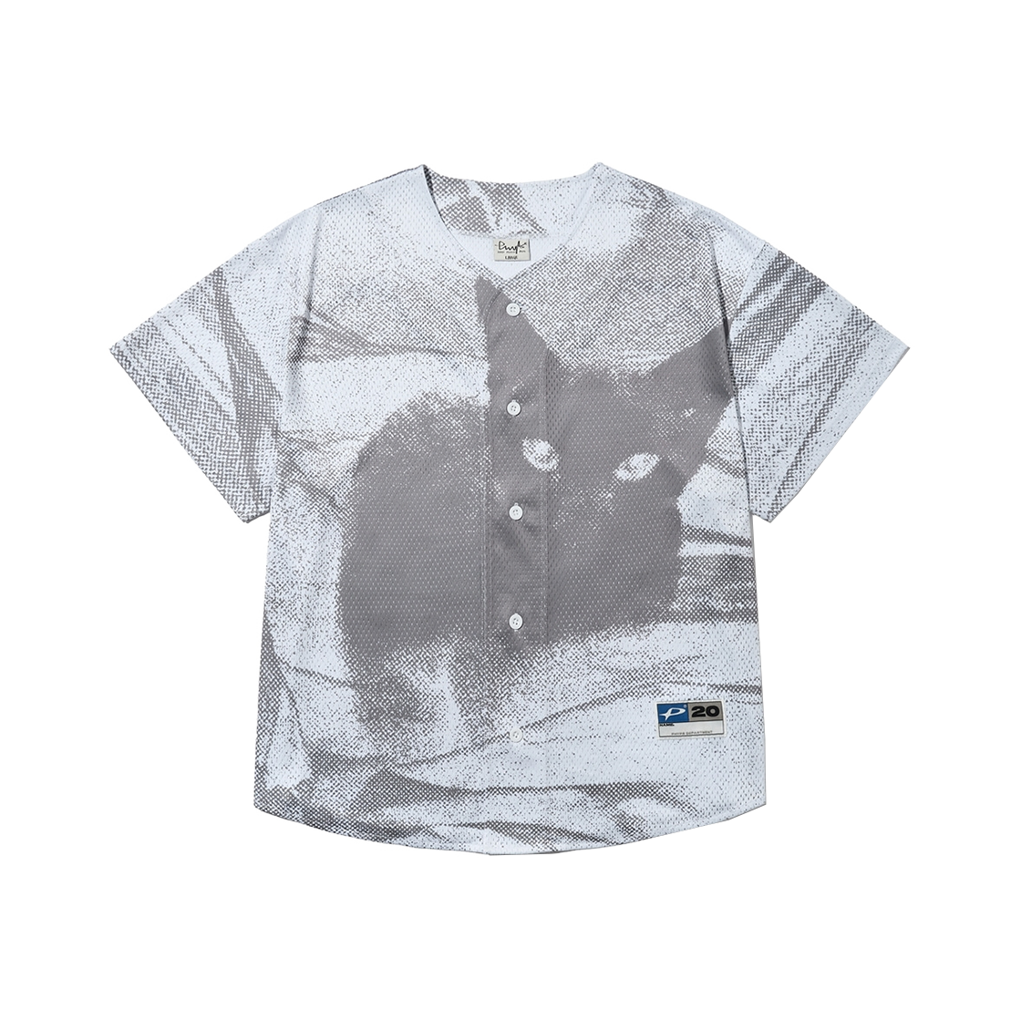 피지컬 디파트먼트 네코 베이스볼 유니폼 메쉬 반팔티셔츠 화이트(Phyps Dept Neko Baseball Uniform Mesh Short Sleeve White) - 1