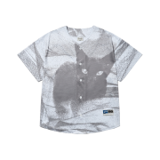 Phyps Dept Neko Baseball Uniform Mesh Short Sleeve White
