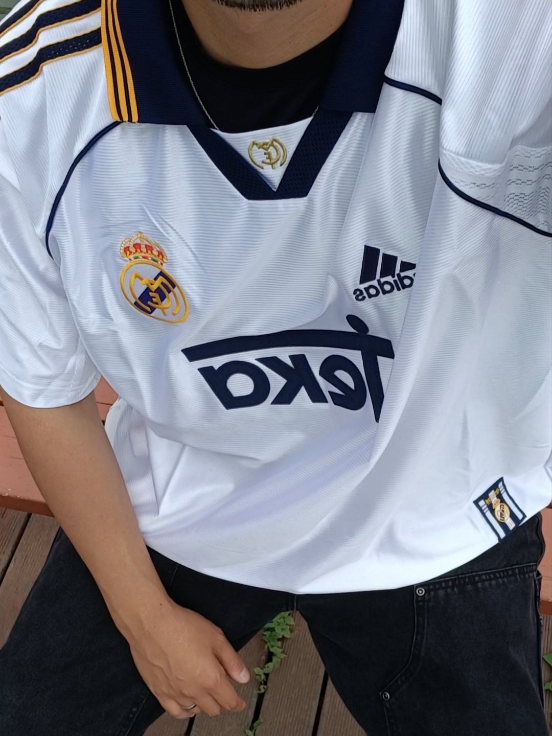 Adidas Real Madrid 99/00 Home Jersey White - KR Sizing (Non Marking Ver.) 착용 스타일