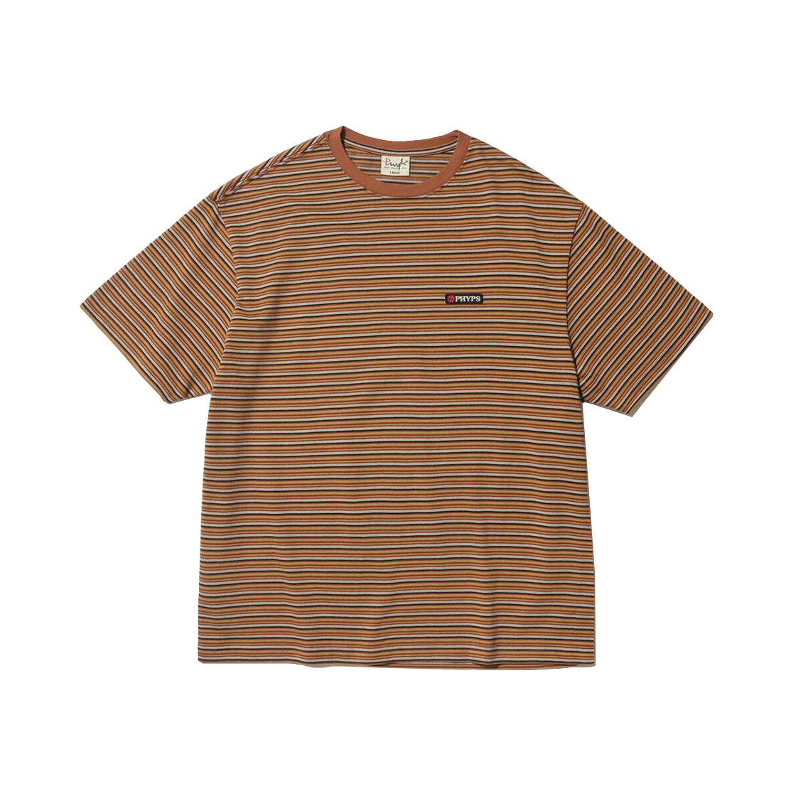 PFM1SS304ABR Phyps Dept Apple Basket Stripe T-Shirt Brown