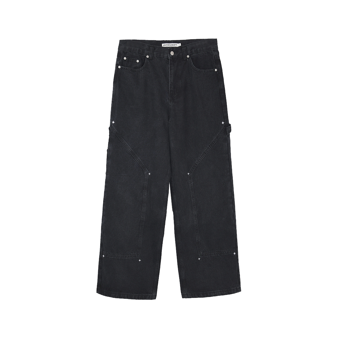 PFS1DP305ABK Phyps Dept Sparkle Carpenter Denim Pants Black