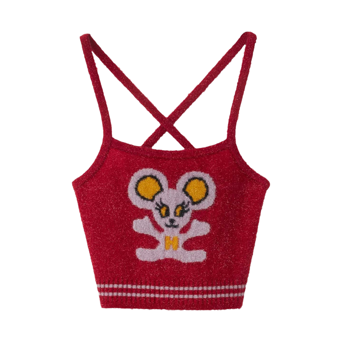 (W) 히스테릭 글래머 마우스 자카드 캐미솔 레드((W) Hysteric Glamour Mouse Jacquard Camisole Red) - 1