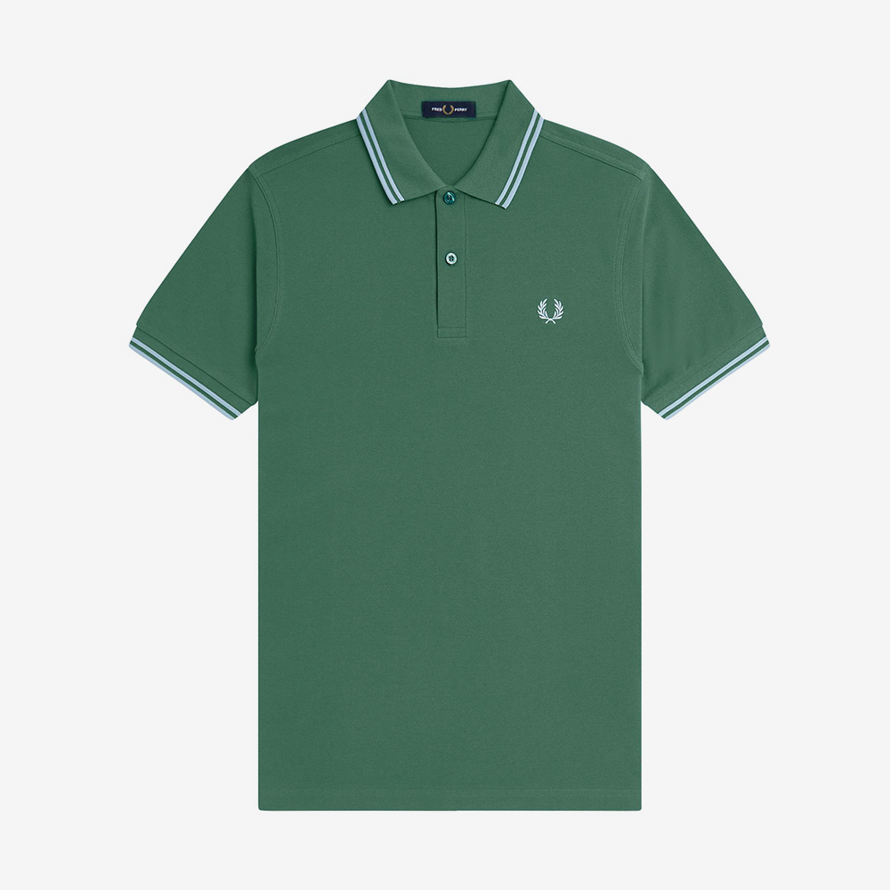 프레드페리 M3600 트윈 팁 프레드페리 셔츠 스포츠그린 트랙블루(Fred Perry M3600 Twin Tipped Fred Perry Shirt Sport Green Track Blue) - 5