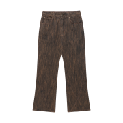 WESLEY HYUSTON Harsh Dyeing Slub Denim Pants Brown