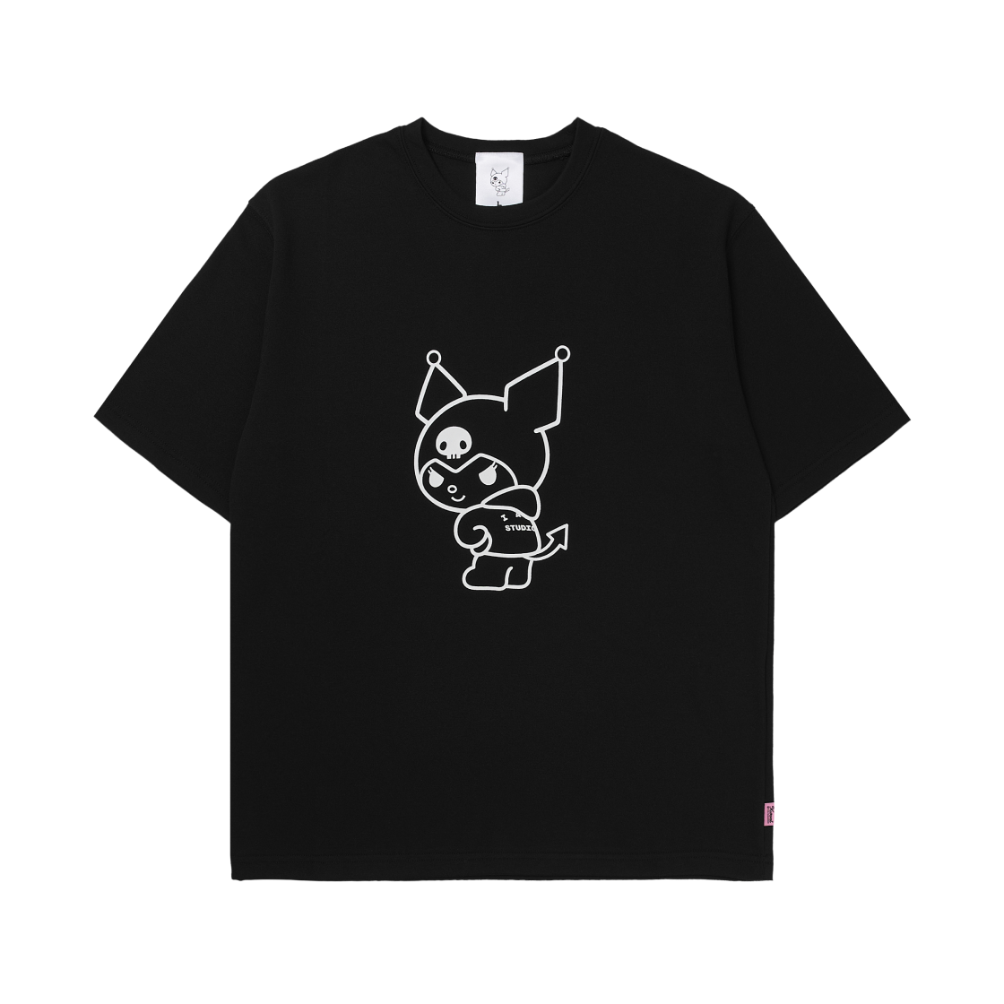 아이앱 스튜디오 쿠로미 티셔츠 블랙 화이트(IAB Studio Kuromi T-shirts Black White)