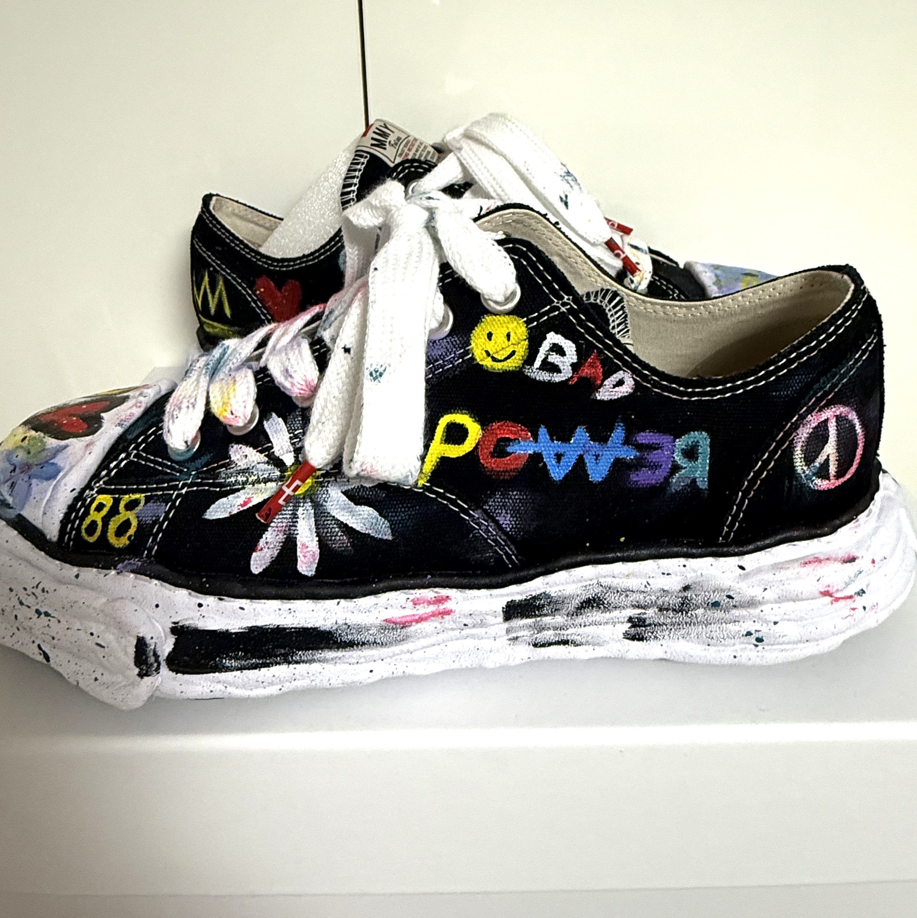 Maison Mihara Yasuhiro Peterson23 OG Sole Canvas Low-top Sneakers Black 착용 스타일 - 1