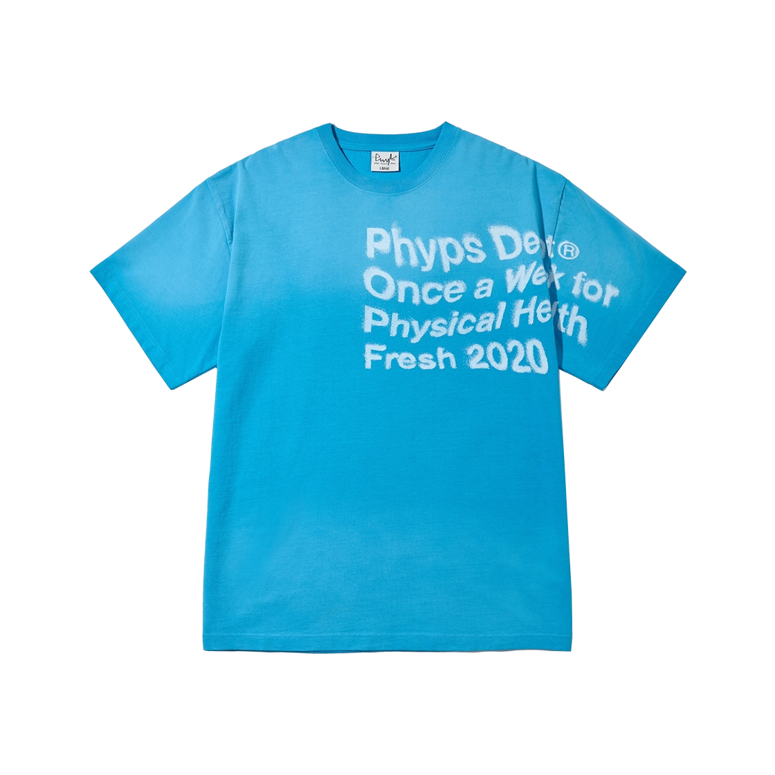 PFM1SS316ABL Phyps Dept Over Typo Spray T-shirt Blue
