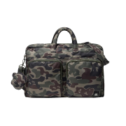 Phyps Dept Bear Keyring Nylon Multi Pocket Cross Bag (L) Camo