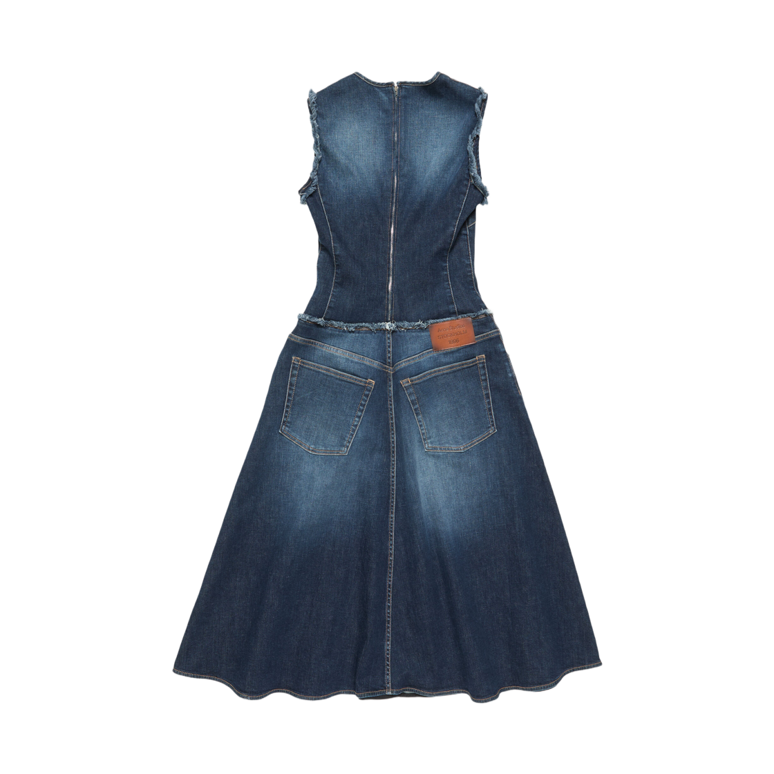 (W) 아크네 스튜디오 레이어드 데님 미디 드레스 다크 블루((W) Acne Studios Layered Denim Midi Dress Dark Blue) - 2