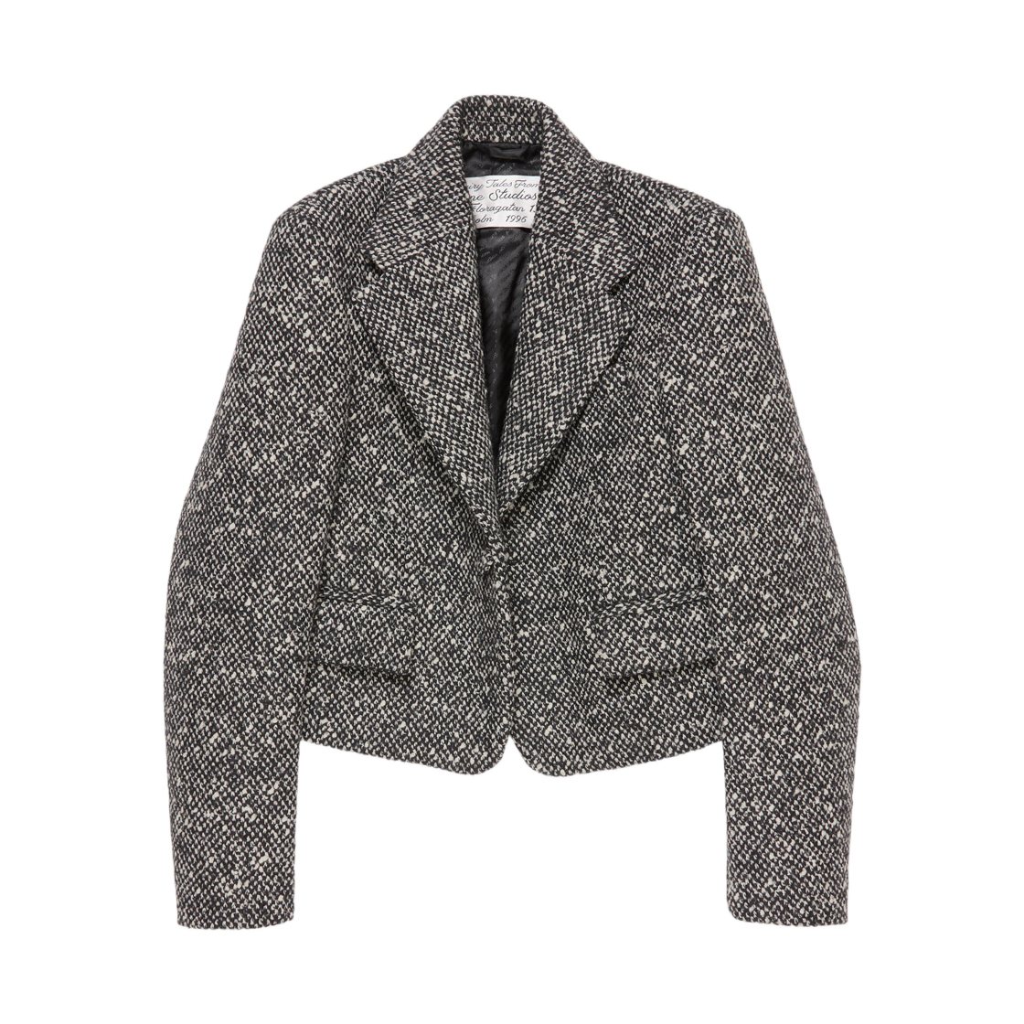 아크네 스튜디오 트위드 수트 자켓 레귤러 핏 블랙 화이트(Acne Studios Tweed Suit Jacket Regular Fit Black White) - 1