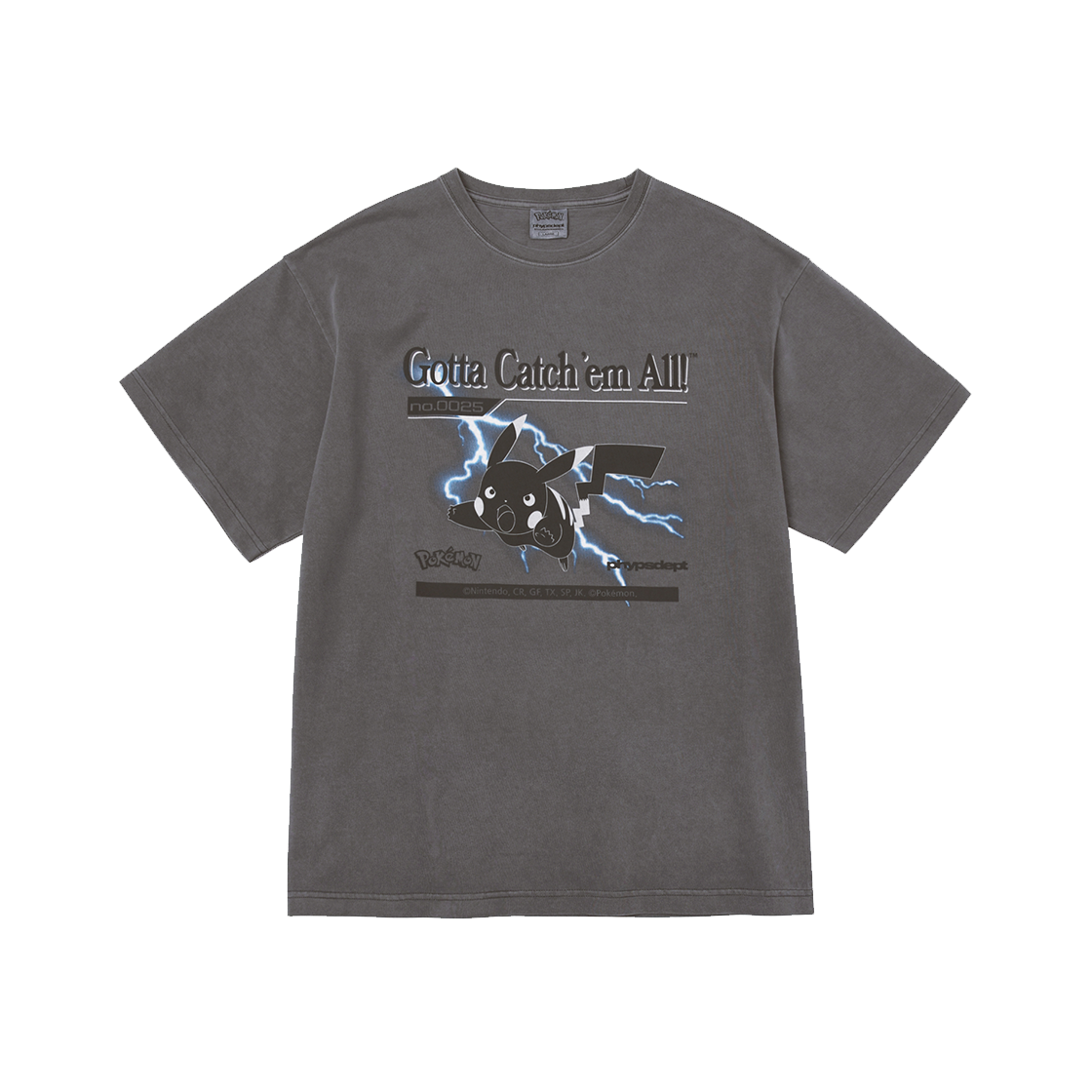 PFM1SS304CCH Phyps Dept Poketmonster Gotcha Short Sleeve Charcoal