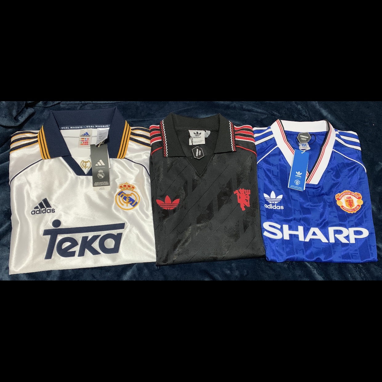 Adidas Real Madrid 99/00 Home Jersey White - KR Sizing (Non Marking Ver.), Adidas Manchester United LFSTLR Jersey Black - KR Sizing 착용 스타일