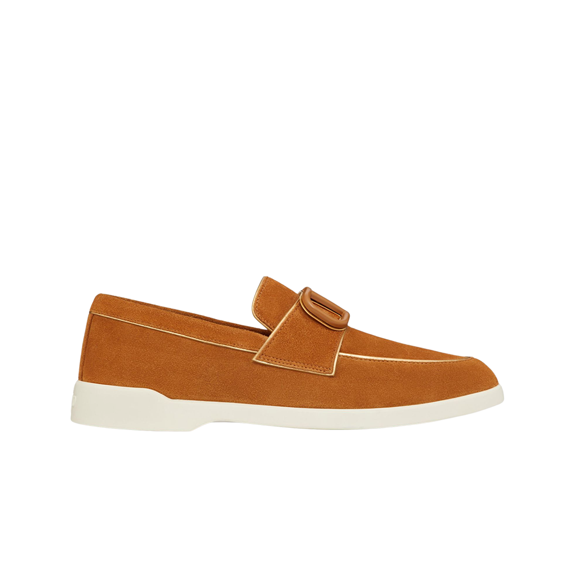 (W) 발렌티노 레저 플로우 스플릿 레더 로퍼 브라운((W) Valentino Leisure Flows Split Leather Loafers Brown)