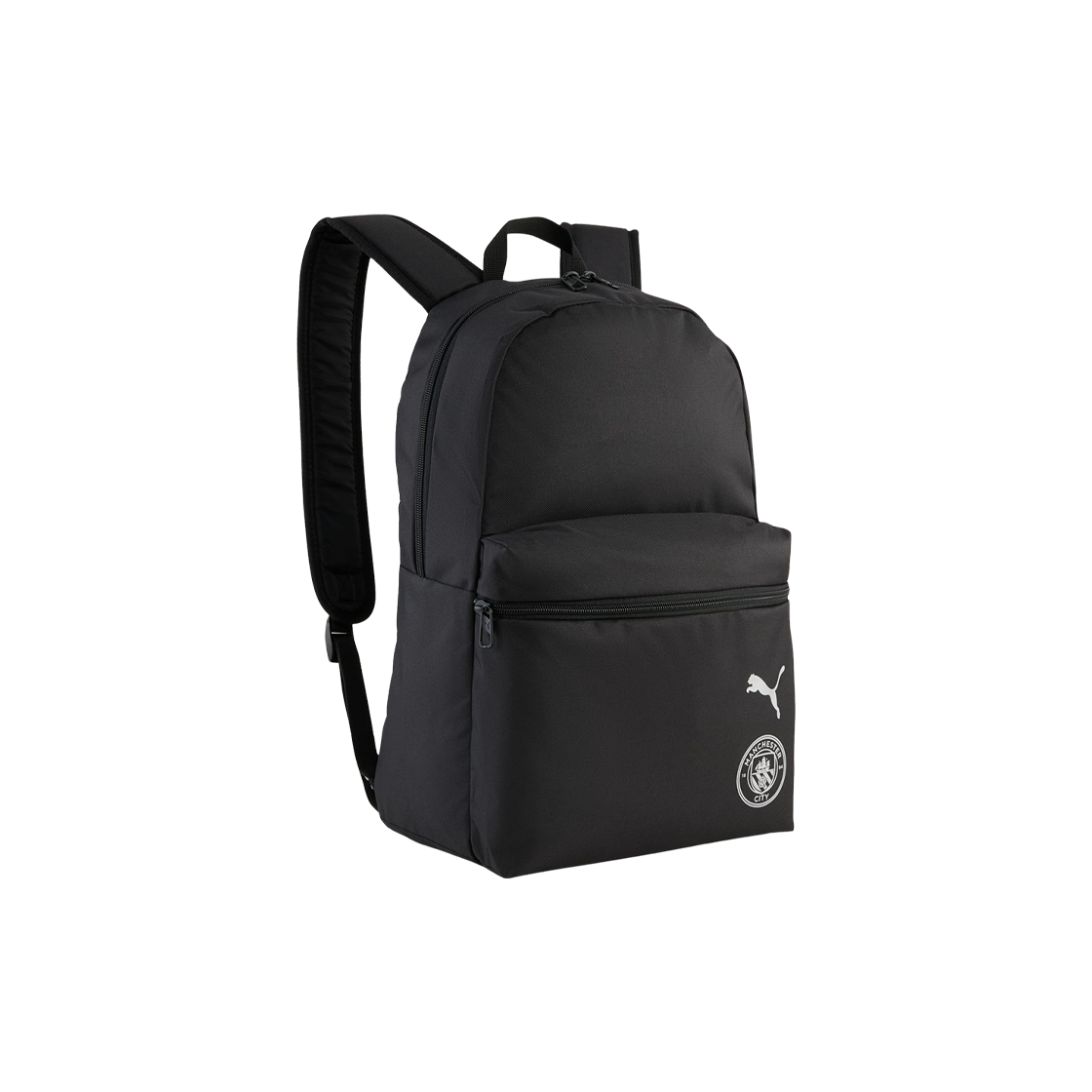 푸마 맨체스터 시티 에센셜 백팩 블랙 실버(Puma Manchester City Essentials Backpack Black Silver)