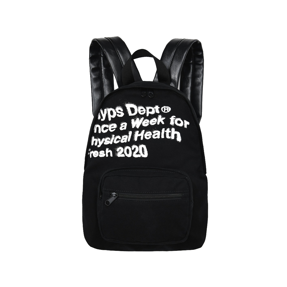 PFX2BG306ABK Phyps Dept Leather Strap Mini Backpack Black