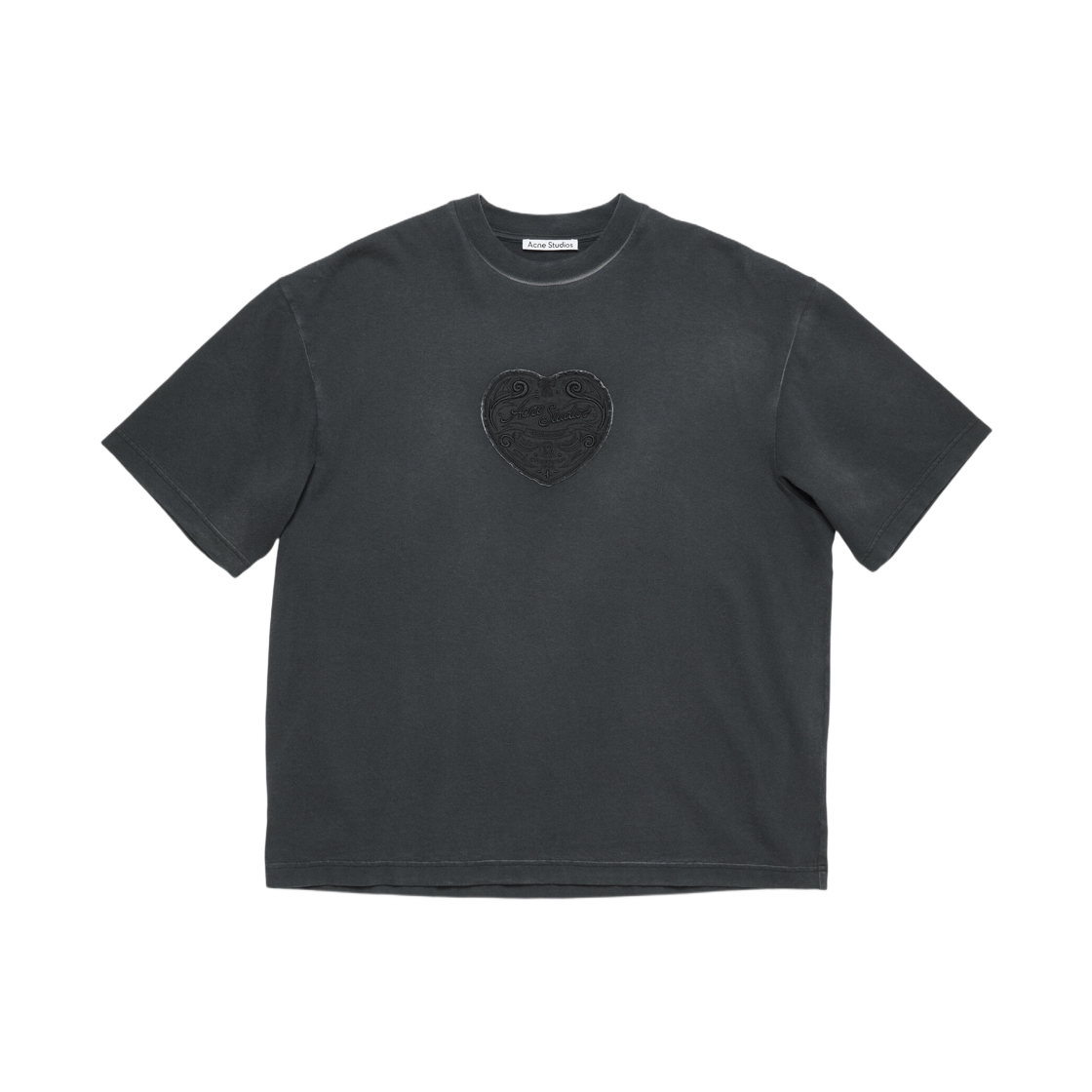 아크네 스튜디오 로고 티셔츠 페이디드 블랙(Acne Studios Logo T-Shirt Faded Black) - 1