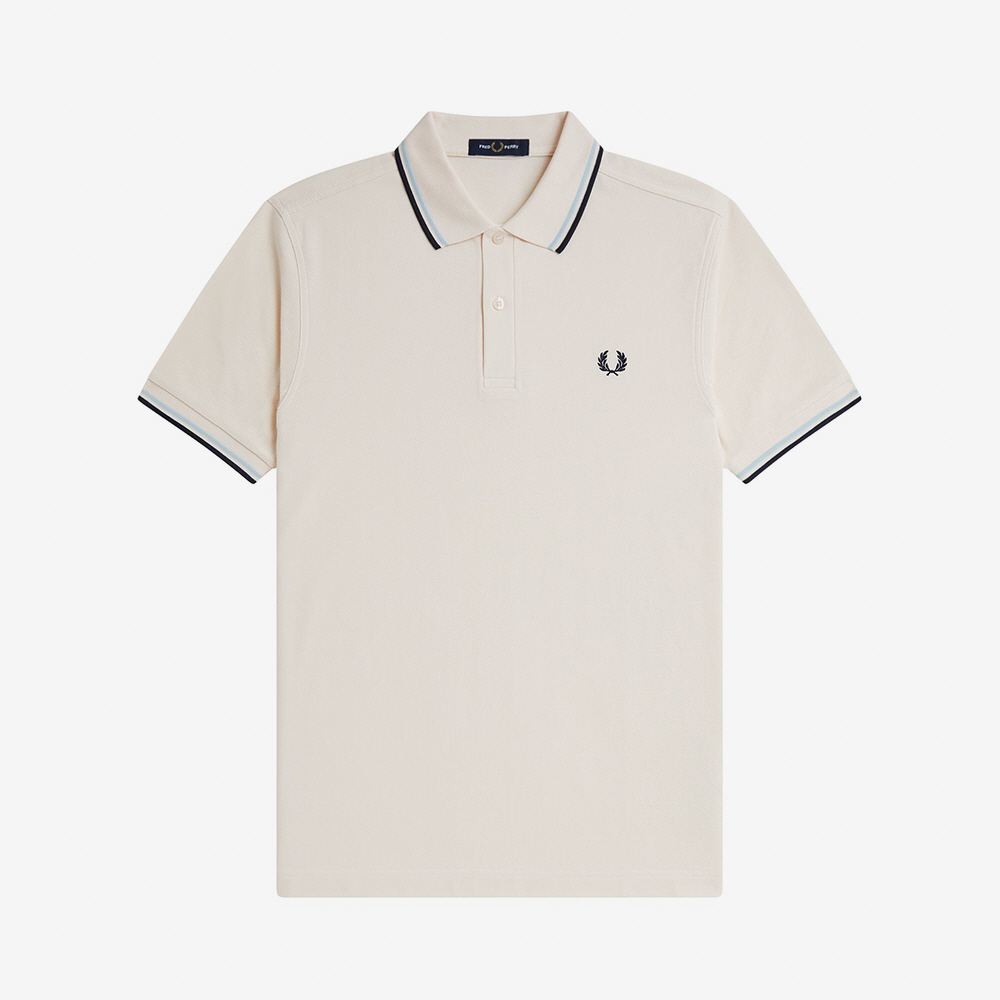 프레드페리 M3600 트윈 팁 프레드페리 셔츠 실키피치 라이트아이스 다크에어포스(Fred Perry M3600 Twin Tipped Fred Perry Shirt Silky Peach Light Ice Dark Airforce) - 5