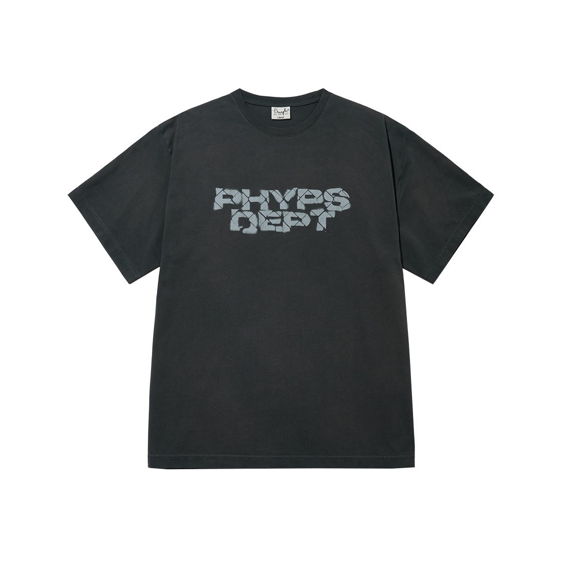 PFM1SS309ACH Phyps Dept Typo Spray Short Sleeve T-shirt Charcoal