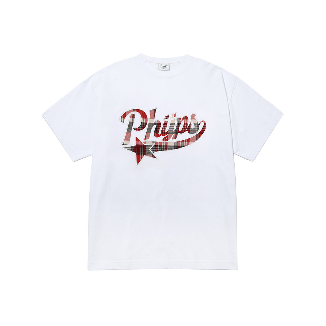 ★ Phyps Department★ Check Startail String Short Sleeve T- 피지컬 디파트먼트 체크 스타테일 스트링 반팔티셔츠 블랙