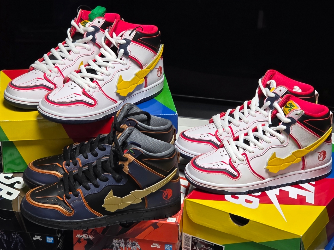 Nike x Gundam SB Dunk High Pro QS Unicorn Banshee, Nike x Gundam SB Dunk High Pro QS Unicorn RX-0 착용 스타일 - 1