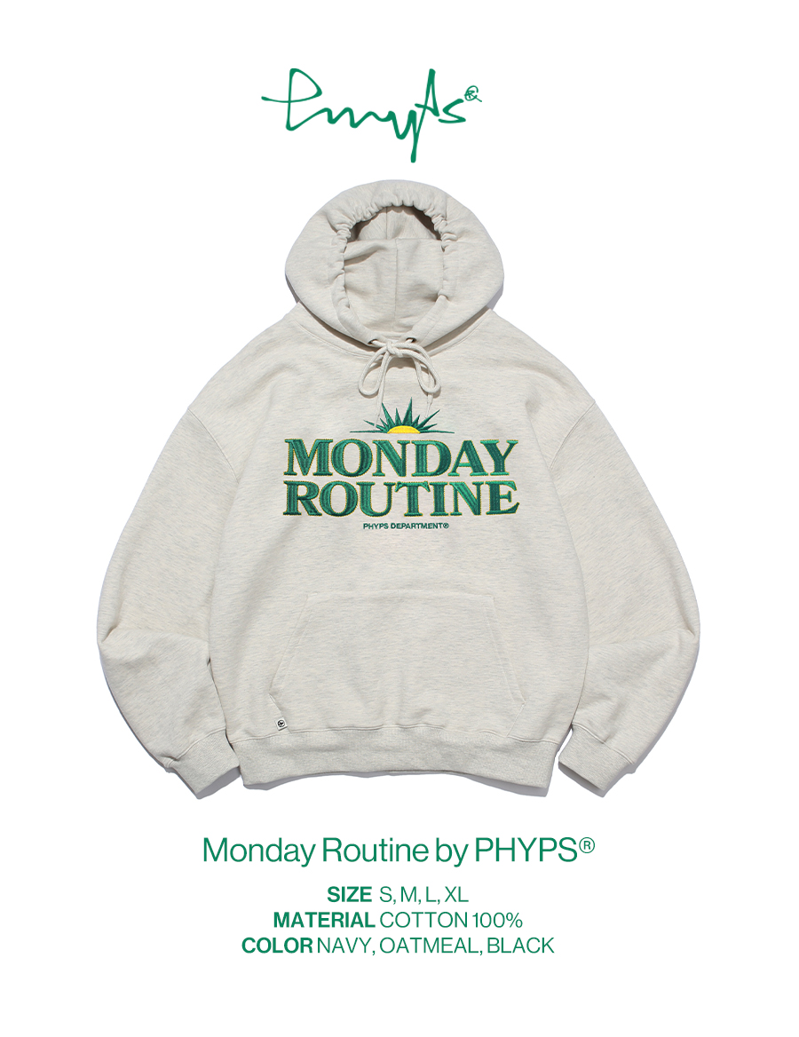 ★Phyps Department★ Scatter Startail Hooded Oatmeal PES1HD3 피지컬 디파트먼트 스타테일 후드 오트밀 | PHYSICAL DEPARTMENT