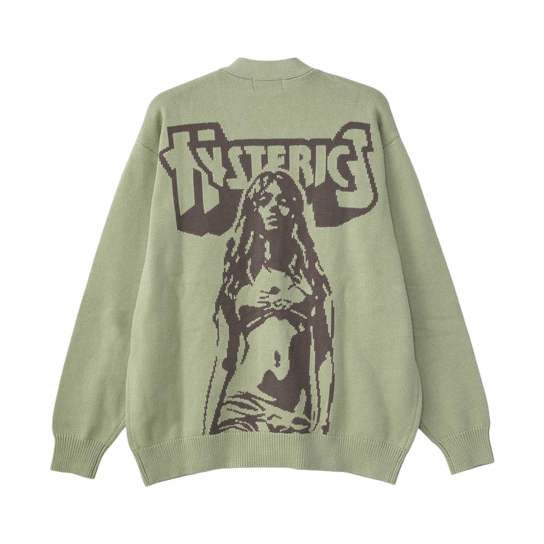 02253ND01 Hysteric Glamour Bad Ass Mama Knitted Cardigan Green