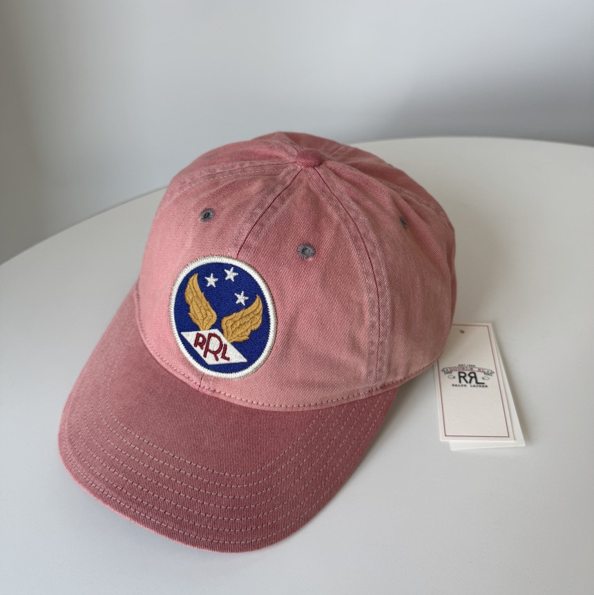 Double RL Garment Dyeing Twill Ball Cap Red, Double RL Garment Dyeing Twill Ball Cap Black 착용 스타일 - 4
