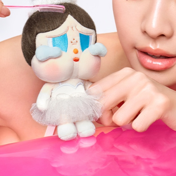 Pop Mart Crybaby Shiny Shiny Series Plush Pedant Blister Pack 착용 스타일 - 1