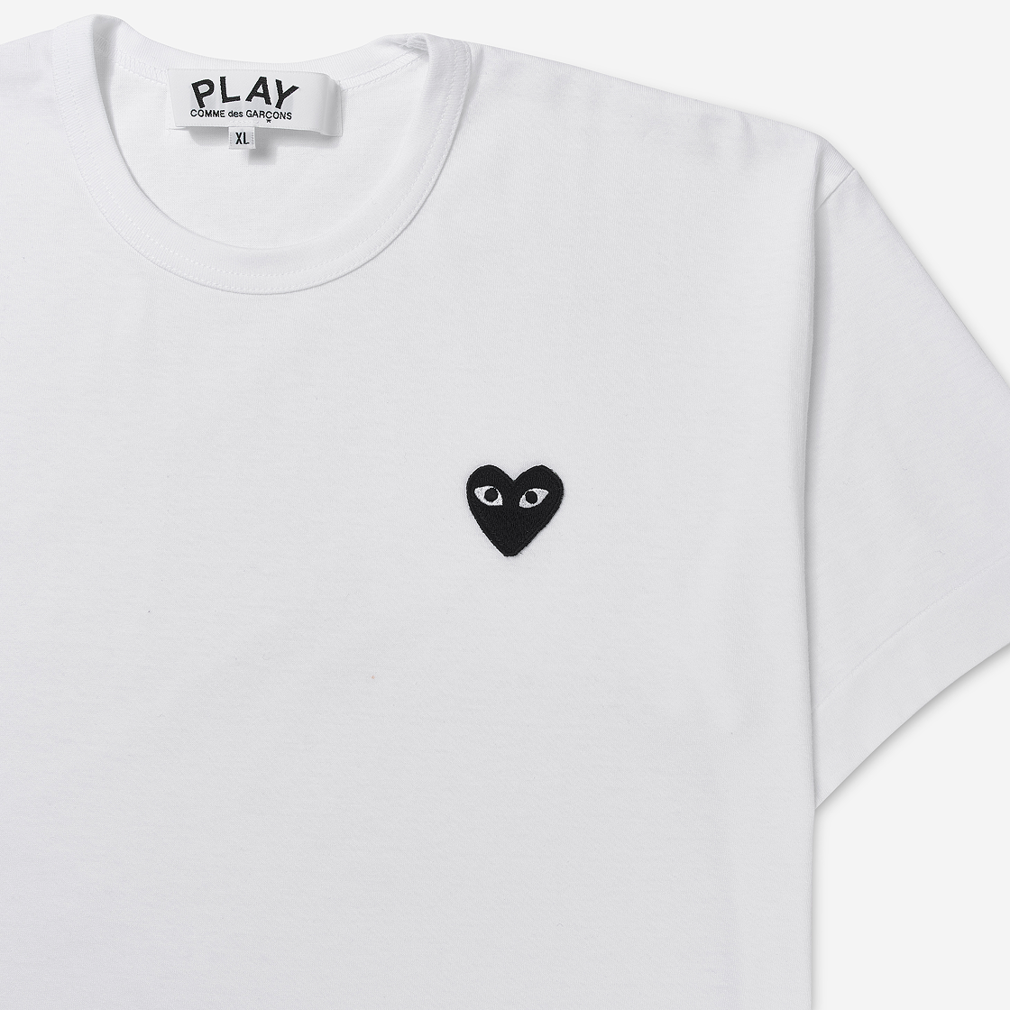 플레이 꼼데가르송 블랙 하트 티셔츠 화이트(Play Comme des Garcons Black Heart T-Shirt White) - 3