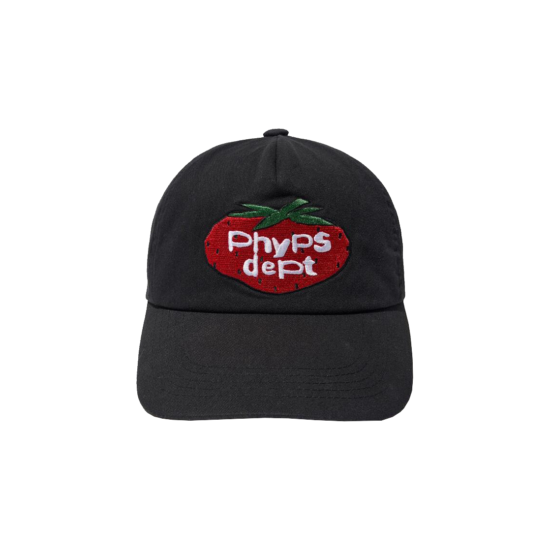 피지컬 디파트먼트 플랫 스트로베리 볼캡 블랙(Phyps Dept Flat Strawberry Ball Cap Black)