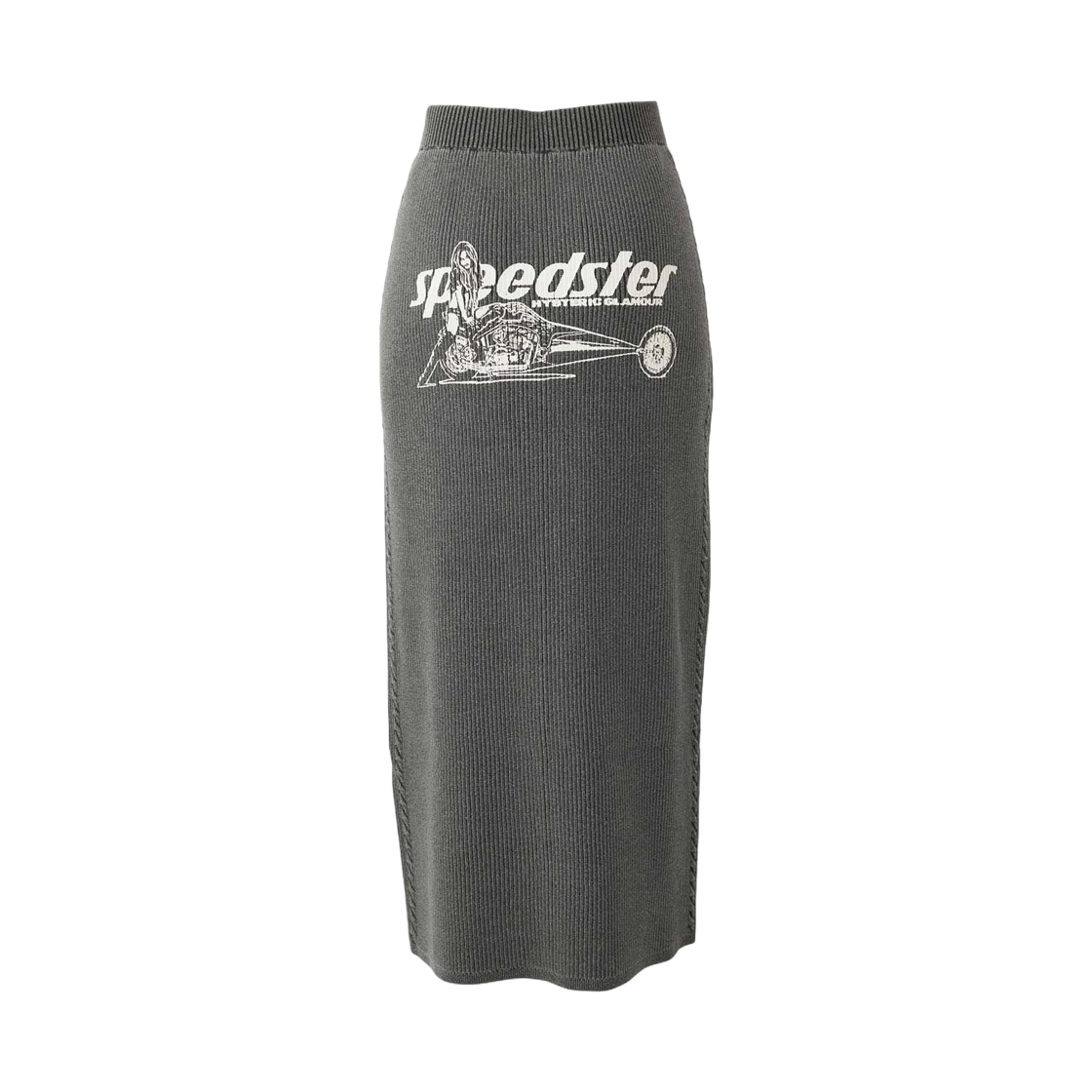 (W) 히스테릭 글래머 스피드스터 프론트 집 타이트 스커트 블랙((W) Hysteric Glamour Speedster Front Zip Tight Skirt Black) - 1