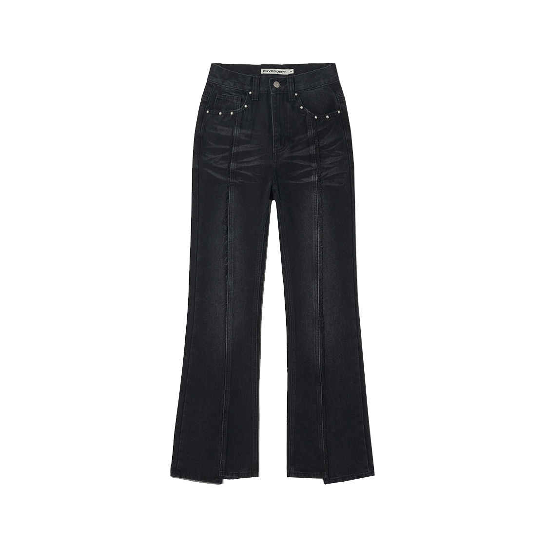 PFS1DP201ABK Phyps Dept Cut-off Bootcut Denim Pants Black