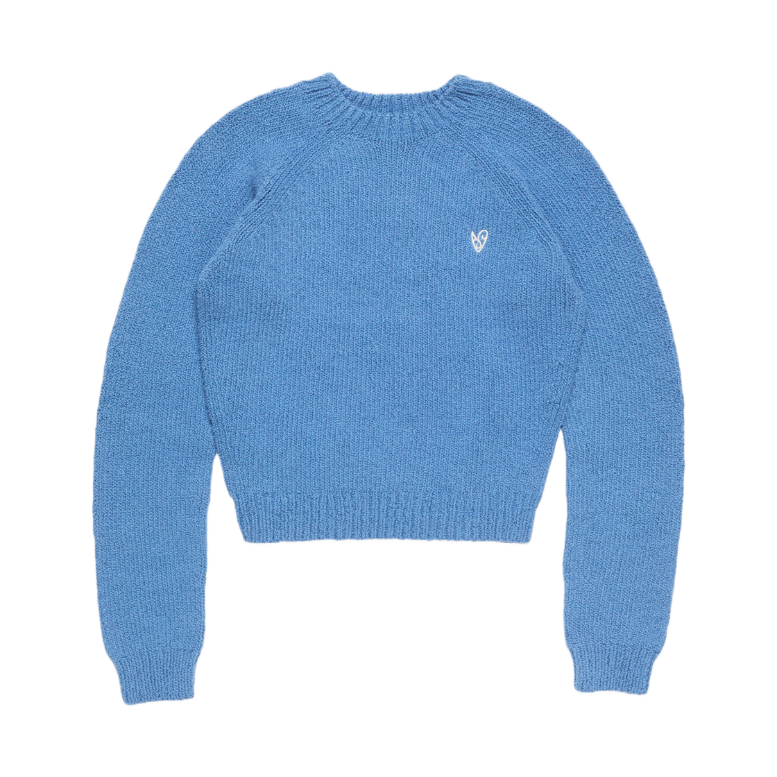 (W) 아크네 스튜디오 크롭 크루넥 스웨터 오션 블루((W) Acne Studios Cropped Crewneck Sweater Ocean Blue) - 1
