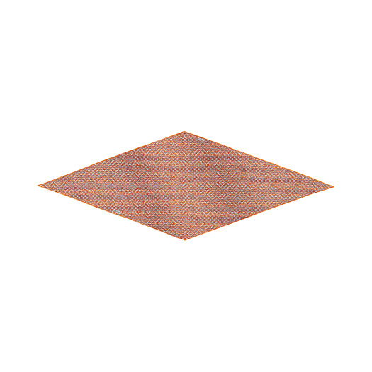 Hermes Quadri'H Mini Losange Orange Fonce Orange Clair Blanc