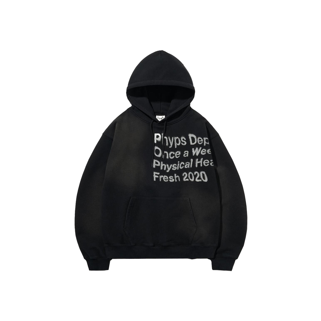 PFS1HD303ABK Phyps Dept Over Typo Spray Dying Hoodie Black