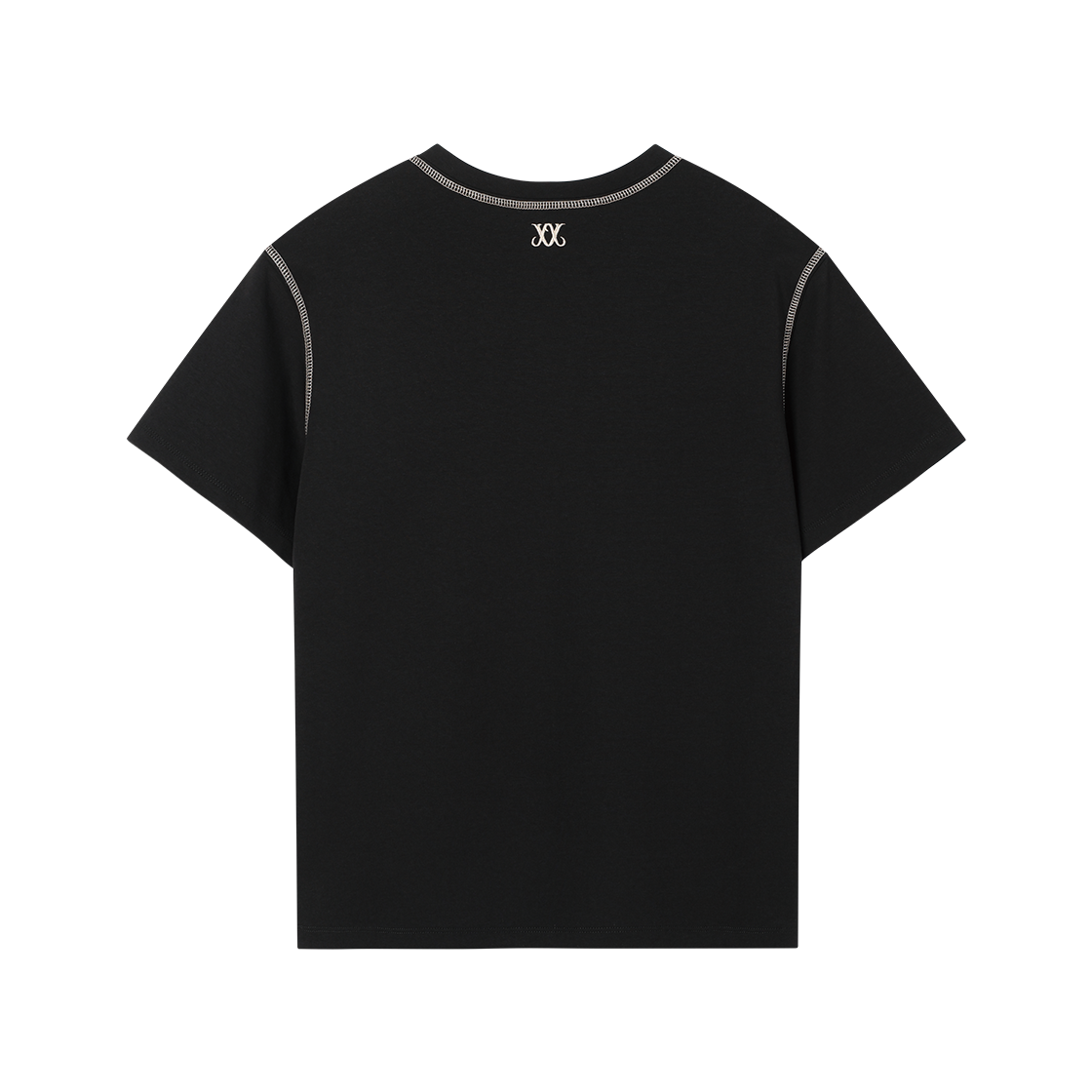 웨슬리휴스턴 커버 스티치 넥 스트링 하프 슬리브 블랙(WESLEY HYUSTON Cover Stitch Neck String Half Sleeve Black) - 2