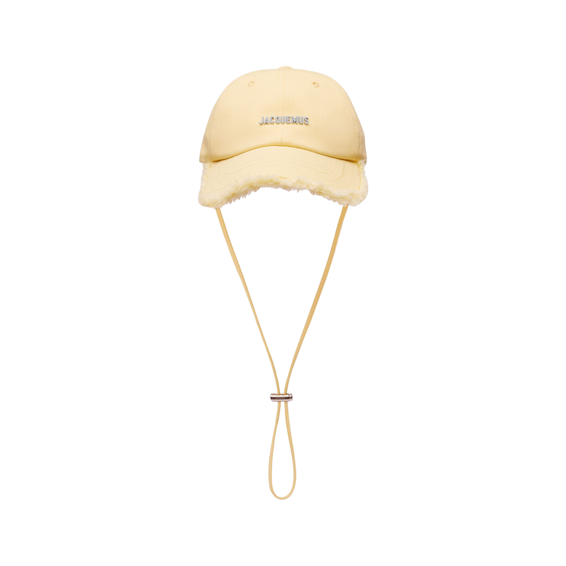 235AC452-5012-205 Jacquemus La Casquette Artichaut Fringe Baseball Cap Pale Yellow