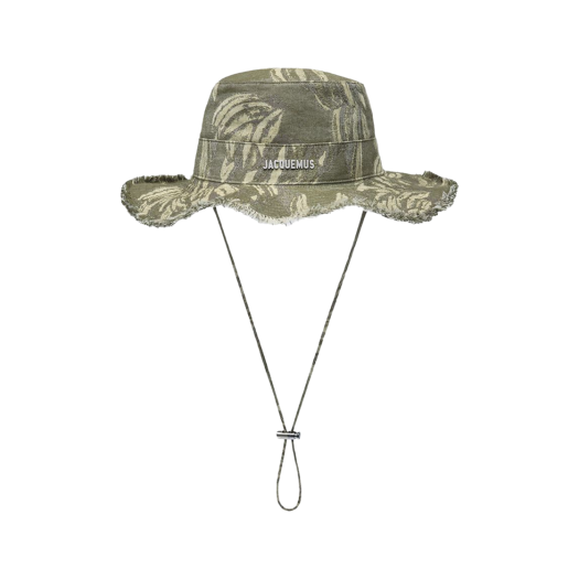 Jacquemus The Artichaut Bucket Hat Jacquard Banana Logo Khaki