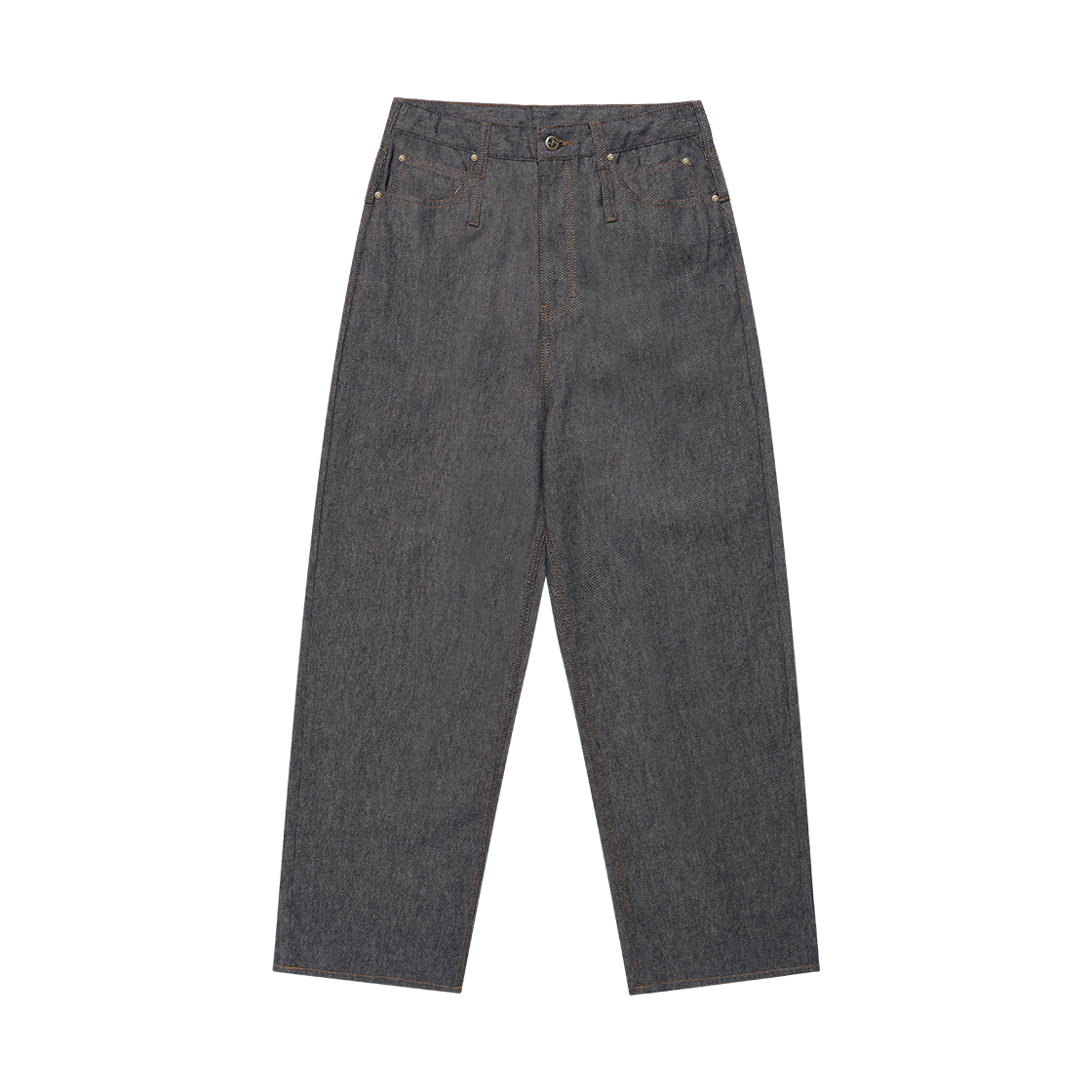 WH4A2D6003IDG WESLEY HYUSTON Double Belt Loop Wide Denim Pants Indigo