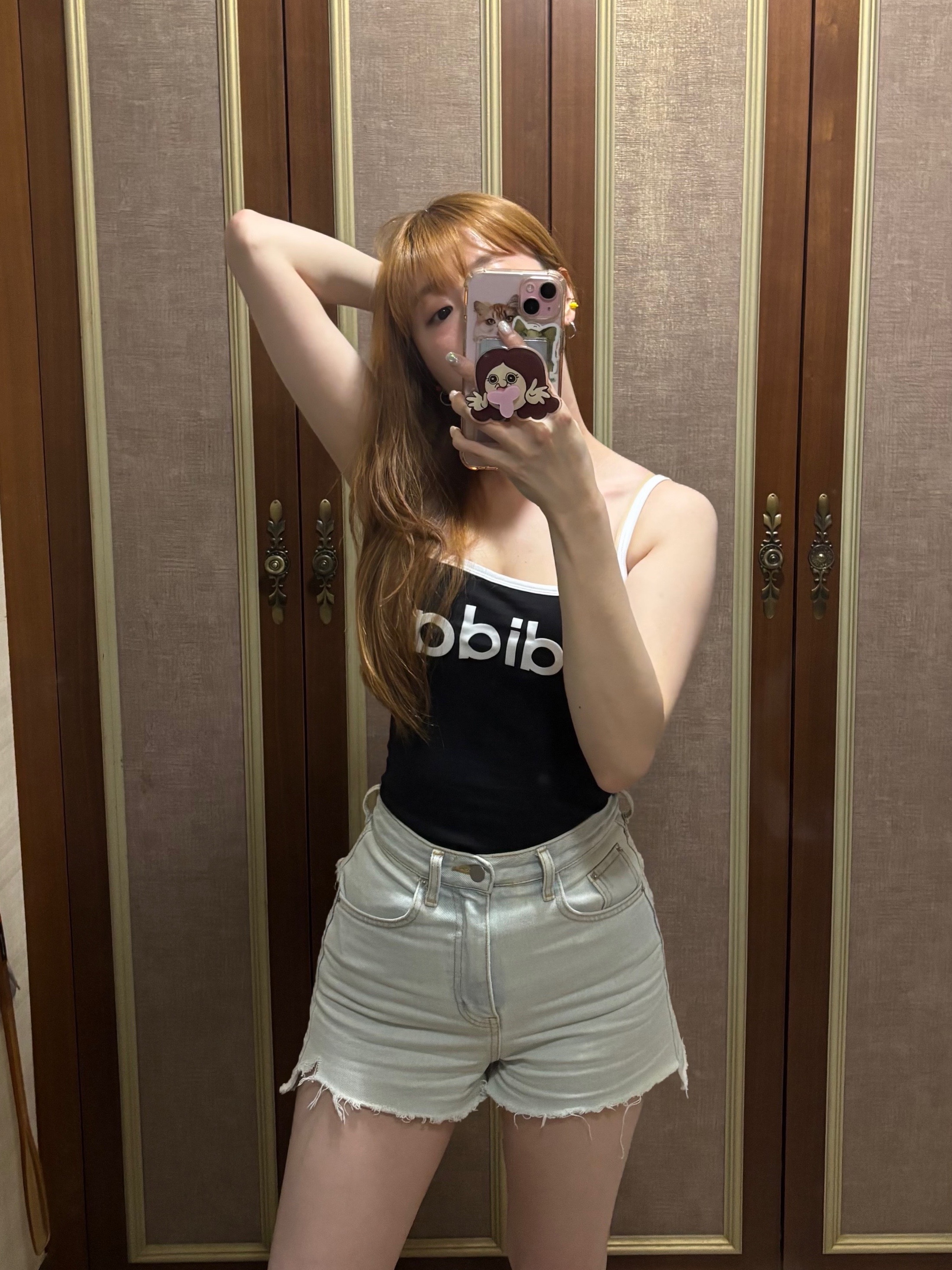 (W) Adidas Originals Tank Black - KR Sizing, Oofos OOriginal Eggnog & Chalk 착용 스타일 - 5