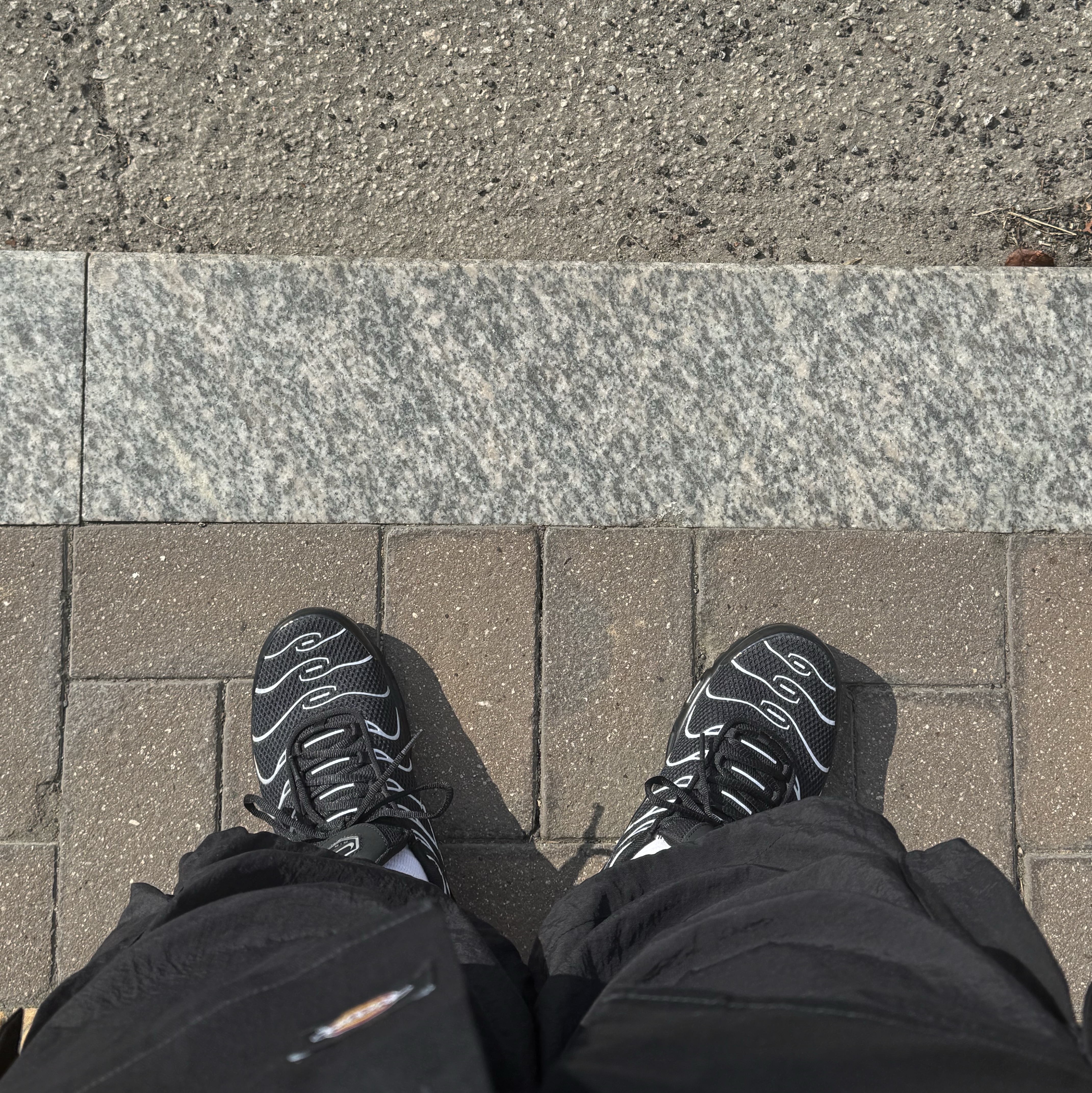 Nike Air Max Plus Premium Black Metallic Silver 착용 스타일