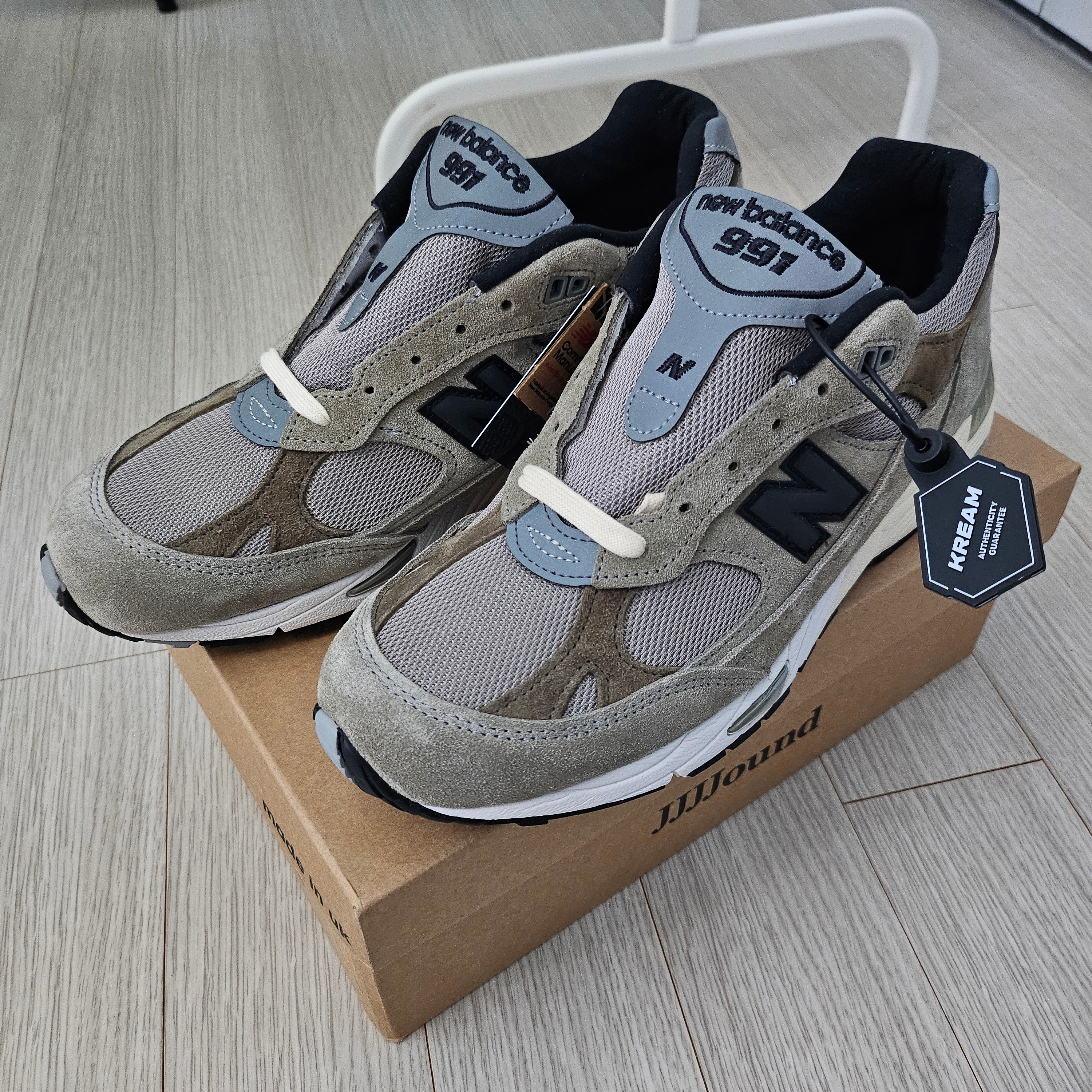 New Balance x JJJJound 991 Made in UK Grey 착용 스타일 - 1