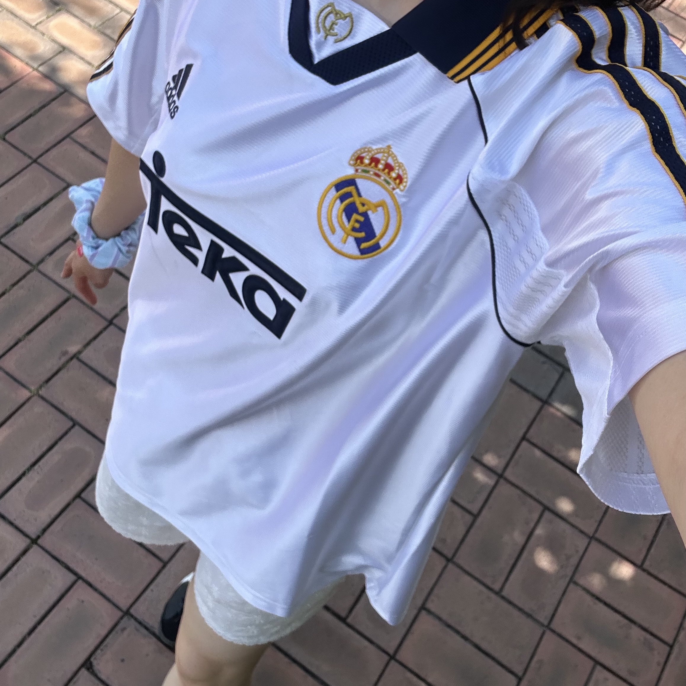 Adidas Real Madrid 99/00 Home Jersey White - KR Sizing (Non Marking Ver.) 착용 스타일