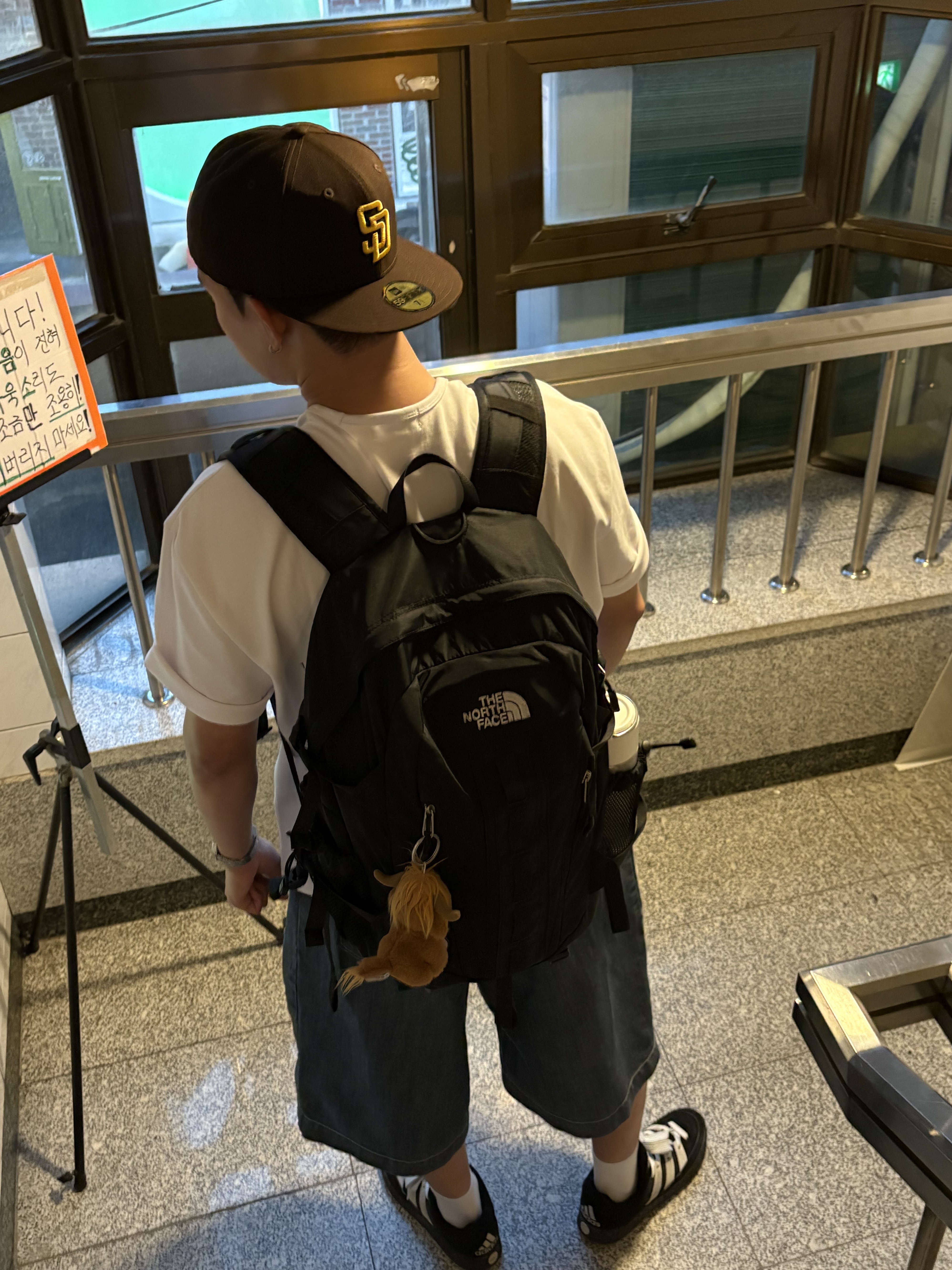 New Era MLB Authentic San Diego Padres Game Brown, The North Face Big Shot Black 착용 스타일