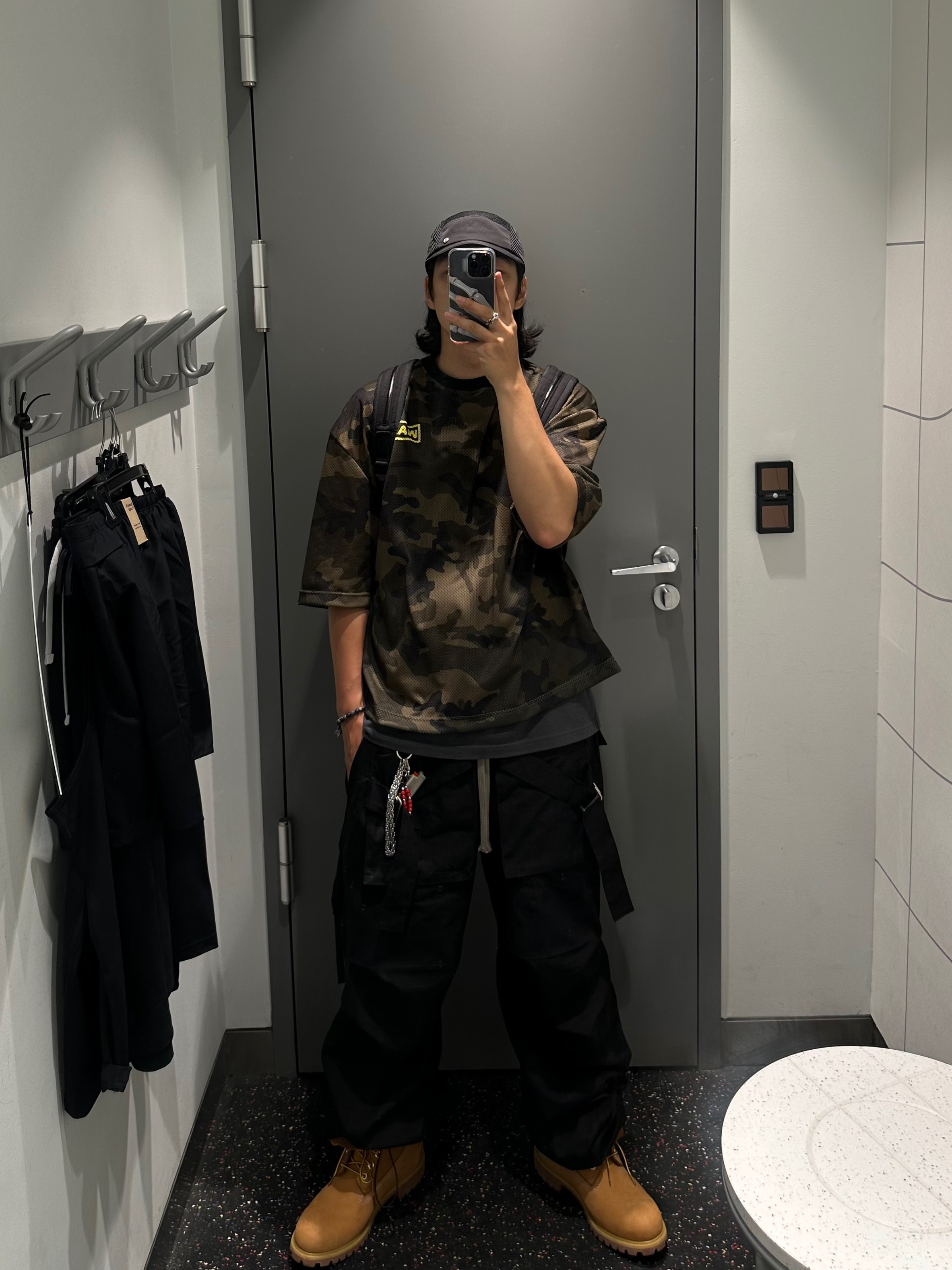 Wapworks Wide Safety Cargo Pants Black, Timberland Premium 6 inch Waterproof Boot Wheat Nubuck - Wide 착용 스타일 - 1