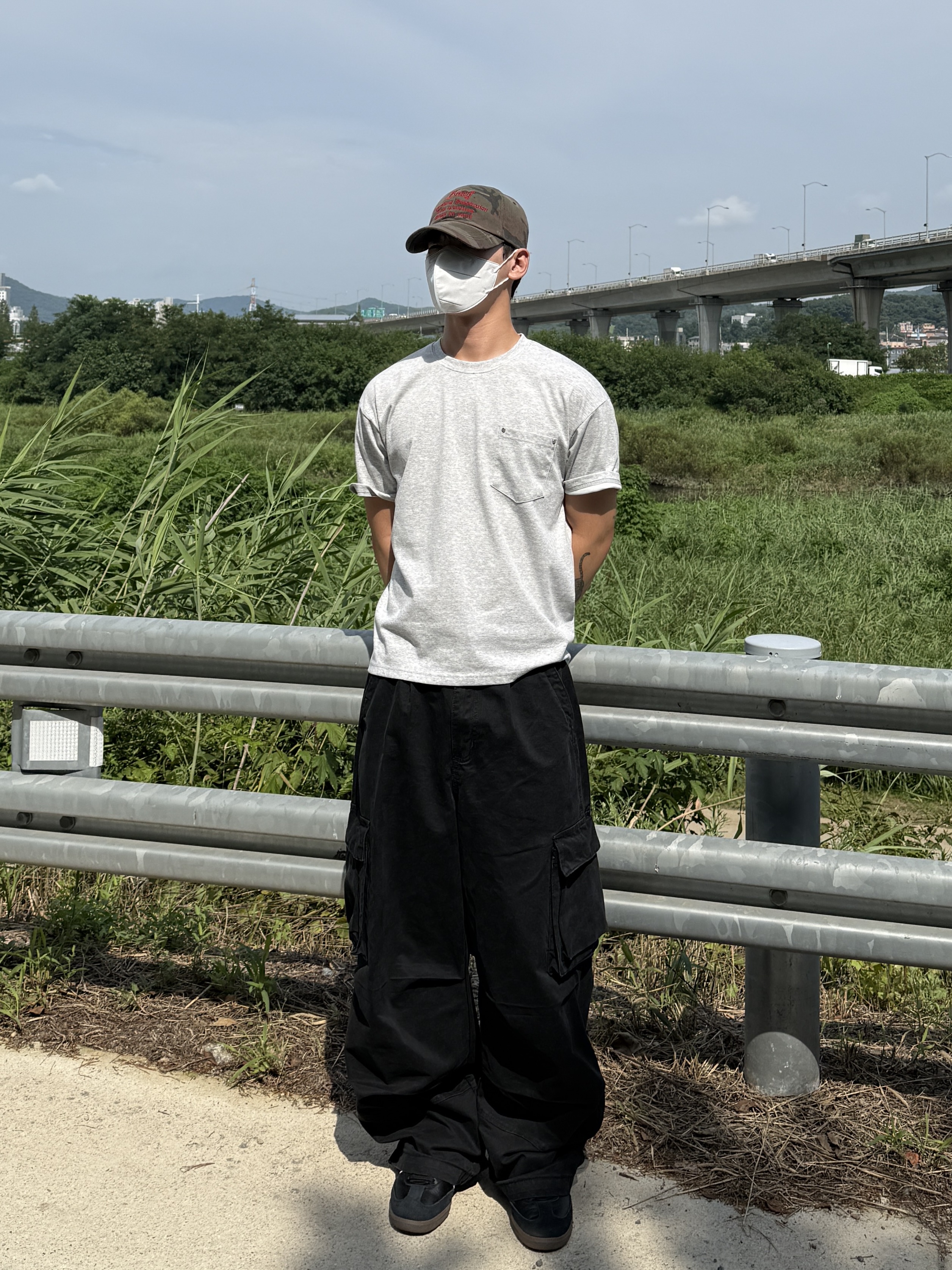 Adidas Samba OG Black White Gum, Casio A-158WA-1 착용 스타일 - 3