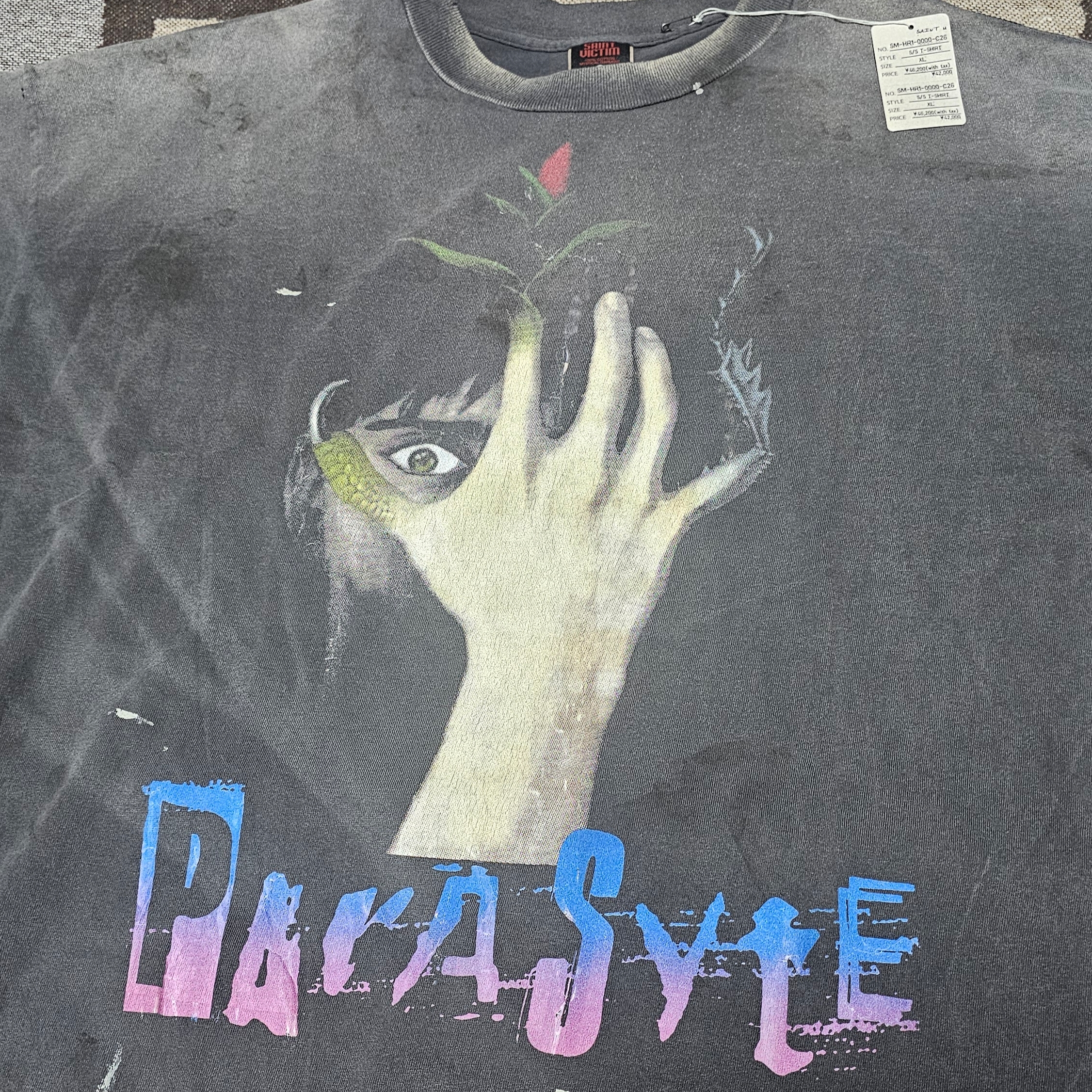 Saint Mxxxxxx x Parasyte S/S T-Shirt Black - 25AW 착용 스타일